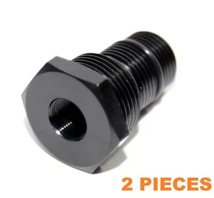 2PC 1/2-28 to 3/4-16, 13/16-16, 3/4NPT Automotive Threaded Oil Filter Adapter - Picture 1 of 11