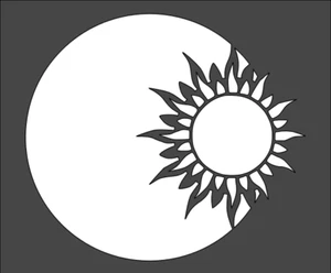 1- 5x6 inch Custom Cut Stencil, (TC-25) Sun Design - Picture 1 of 1