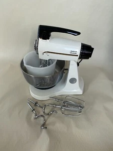 Sunbeam Mixmaster Stand Mixer Model 12 Speed Vintage w/ Milk Glass Bowl Tested - Picture 1 of 8