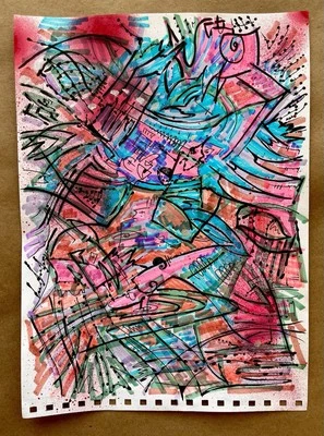 Pintura Abstracta Moderna Graffiti Arte Cubismo Anime Dibujos Animados Original Psicodélico Foto 1 de 4