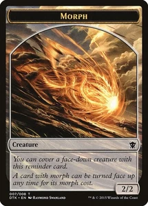 Magic the Gathering MTG Morph Token Dragons of Tarkir DTK 007/008 NM/M - Picture 1 of 1