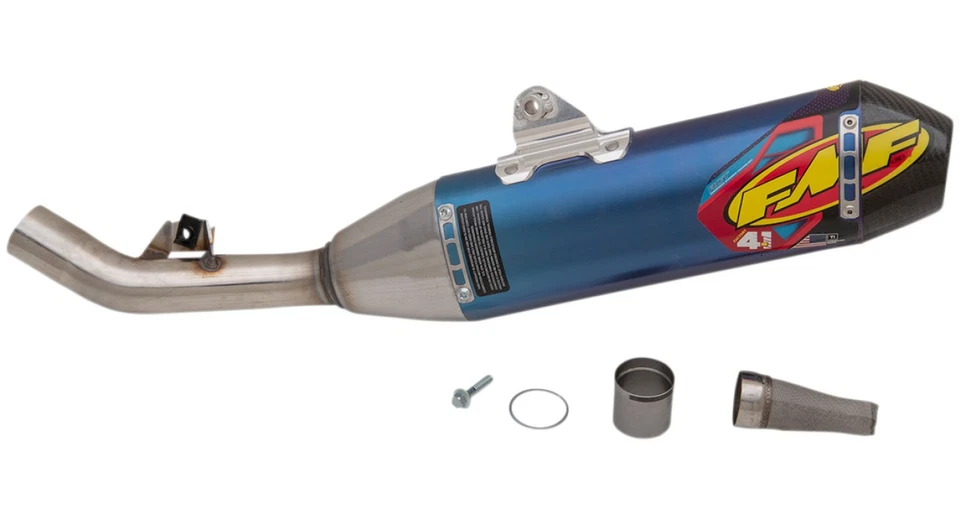 FMF Factory 4.1 RCT Blue Anodized Titanium Slip-On Muffler (041587) - Image 1 of 1