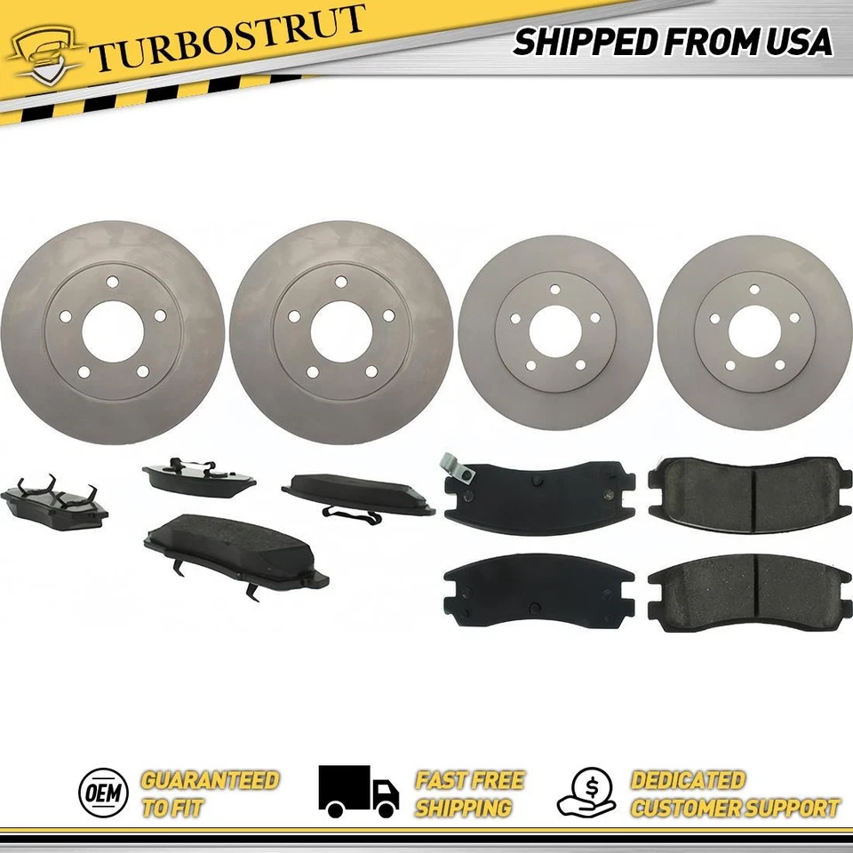 Front & Rear OE Brake Rotors Brake Pads Kit for 1994 1995 Buick Regal 3.1L - Image 1 of 1