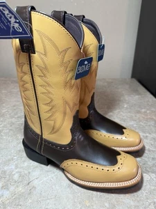 Acme Vintage Brown Western Lather Boots  Women's Size 7.5 No Box - Picture 1 of 9