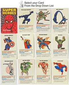 1977 Marvel Super Heroes Top Trump Trading Card Collection- Your Choice of Cards - Picture 1 of 33