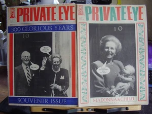 JOB LOT X 19 VINTAGE PRIVATE EYE SATIRICAL MAG SCARGILL THATCHER RIDLEY BLAIR - Imagen 1 de 10