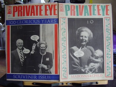 JOB LOT X 19 VINTAGE PRIVATE EYE SATIRICAL MAG SCARGILL THATCHER RIDLEY BLAIR - Image 1 of 4
