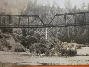 Antique 1913 RPPC Photo Postcard of Bridge Guerneville CA. by Belden & UPP - Picture 1 of 4