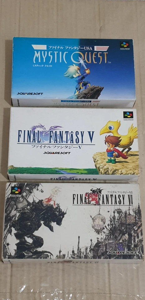 Super Famicom NTSC J SNES Japan Mystic Quest, Final Fantasy V & VI Boxed 1992 - Image 1 of 4