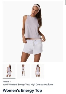 Vuori Top Damen S Lavender Ice Energy Tank sportlich ärmellos Performance neu ohne Etikett - Bild 1 von 9