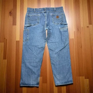 Carhartt Herren Carpenter Hose Blau Vintage Style Größe 41x30 Denim - Bild 1 von 16