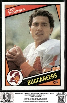 1984 Topps #372c Jack Thompson Tampa Bay Buccaneers 84TF - Image 1 of 2