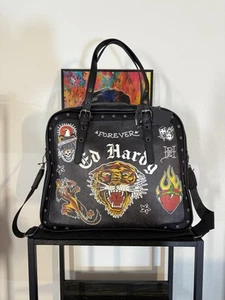 ED HARDY BAG . ED HARDY TIGER SATCHEL TOTE BAG - Picture 1 of 16