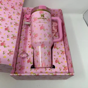 Stanley Love Shack Fancy 40 oz Quencher 2.0 Pink Tumbler Ibiza Sunset New In Box - Picture 1 of 5