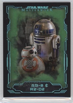 2016 Topps Star Wars Masterwork Green Metallic 16/50 BB-8 & R2-D2 #68 p9d - Image 1 of 3