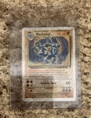 Tarjeta Rara de la Colección Legendaria Machamp de Pokémon TCG Holo Reverso 15/110 Foto 1 de 2
