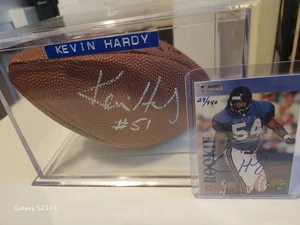 Kevin Hardy Autographed Mini Football W/ Case, COA And On Card  Auto (AU) - Picture 1 of 8
