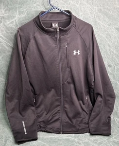 Under Armour Jacket Mens XL Black Storm Full Zip Fleece Chest Pocket Athletic - Picture 1 of 6