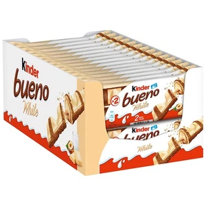 Barritas de Chocolate Blanco Ferrero Kinder Bueno 30 x 39g en Caja Nuevas de Alemania - Imagen 1 de 3