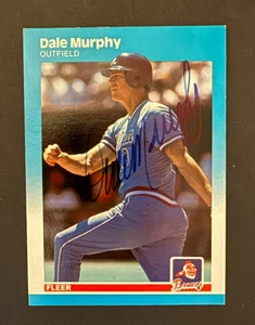 1987 Fleer SIGNIERT: Dale Murphy, BRAVES HOF #522 - Bild 1 von 1
