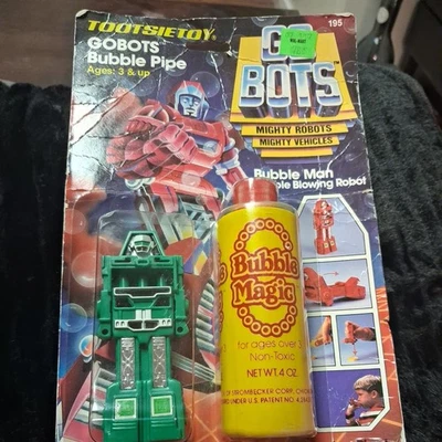 Tonka Go Bots Vintage Bubble Boys Green Action Figure Card Very Worn Card - Image 1 of 2