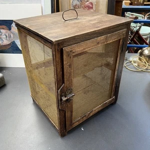 Antique French Meat Safe Cheese Larder Cabinet Rustic Cupboard Mesh Cold Cab - Picture 1 of 11