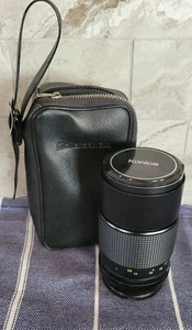 Konica Hexanon AR 135mm f/3.2 Manual Focus Telephoto Lens Japan with Caps & Case - Picture 1 of 14