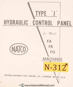 Natco FA, FB FG Type J, Hydraulic Control Panel Manual - Picture 1 of 1