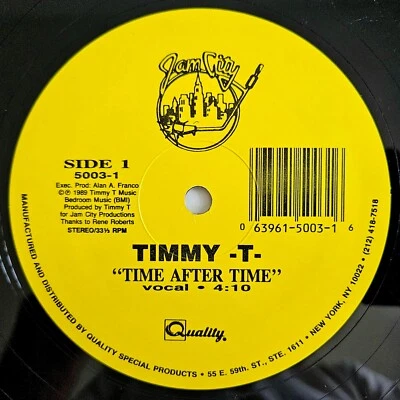 FREESTYLE - TIMMY T - TIME AFTER TIME - JAM CITY RECORDS ORIGINAL PRESSING - Image 1 of 4