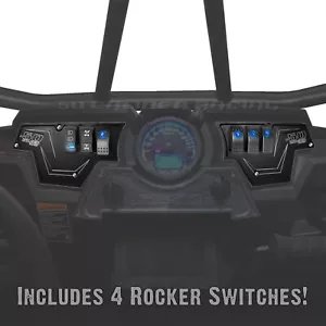 USA Made Billet CNC 2pc Dash Panel Combo Polaris RZR XP 1000 900 Stealth Black - Bild 1 von 10