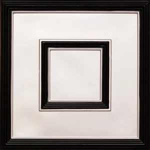 # 208 Plata/Negro 2'x2' PVC Techo Decorativo Azulejos Pegamento/Rejilla - Imagen 1 de 3