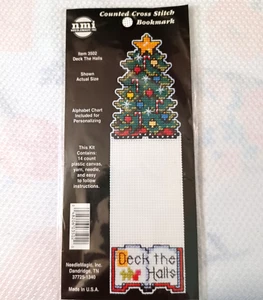 NMI Needle Magic Counted Cross Stitch Bookmark Kit Christmas Deck the Halls - Picture 1 of 4