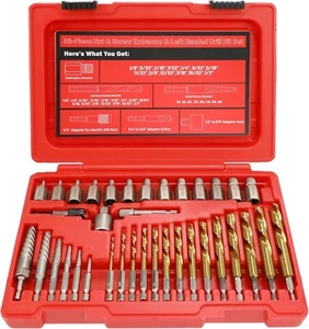 Complete 40Pcs Screw Extractor Kit with Compact Storage for Easy Use Anywhere - Picture 1 of 10