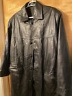 wilsons leather jacket womens Sz M Trench Coat Y2K