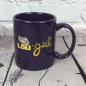 NCAA LSU Tigers Coffee Cup Mug “LSU girl” Purple/Gold Team Spirit Tailgating Fan
