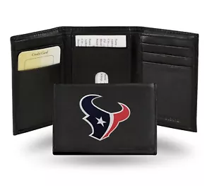 Houston Texans Officially Licensed NFL Trifold Leather Wallet - Gift FREE S/H - Picture 1 of 3