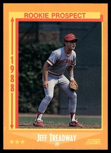 1988 Score #646 Jeff Treadway RC Cincinnati Reds - Picture 1 of 2