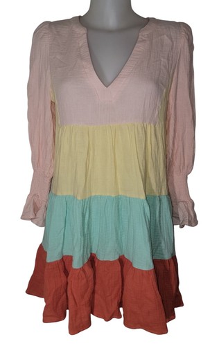 Abito Pomander Place Tuckernuck taglia XS rosso crepe Kenzo scollo a V boho cottagecore