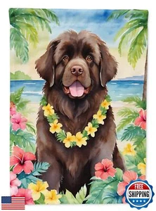 Caroline's Treasures DAC6478GF Newfoundland Luau Garden Flag Mailbox Flag Dec - Picture 1 of 5