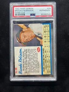 BROOKS ROBINSON Autograph 1962 Post Cereal Signed HOF Card PSA AUTHENTIC - Picture 1 of 2