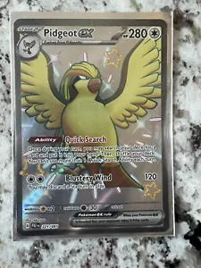 Pokémon TCG Pidgeot ex Scarlet & Violet: Paldean Fates 221/091 Holo Shiny Ultra - Picture 1 of 1