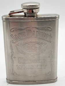 Jack Daniels Old No. 7 Stainless Steel 3 Oz Flask- JD Hip Flask - Picture 1 of 13
