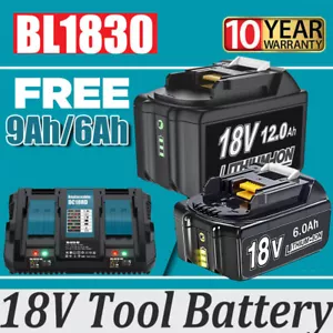 9.0Ah For Makita 18V Battery 8.0Ah 6.0Ah LXT BL1860 BL1830 BL1850 / Charger/LED - Picture 1 of 30