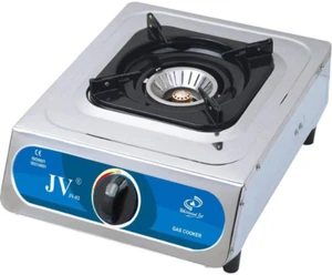 Edelstahl Camping Gaskocher 1-flammig Turboflamme 3-4 kW 30 - 50 mbar - Bild 1 von 1