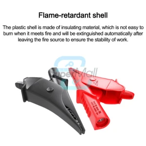 Alligator Clips 1000V 32A 4mm Banana Jack Fully Insulated P60073 Crocodile Clip - Bild 1 von 17