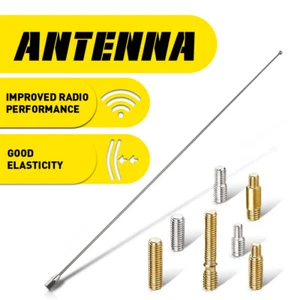 21" Car Universal Stainless Silver Antenna Mast AM FM Car Radio Antenna Mast K - Picture 1 of 9
