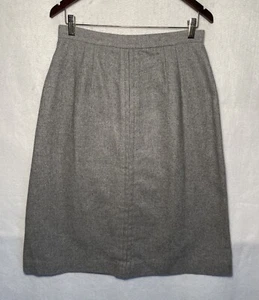 Vtg Wool Blend Skirt 30" Waist Koret Gray A Line Zipper Darts ILGWU - Picture 1 of 13