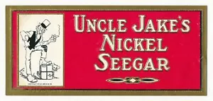 Uncle Jake's Nickel Seegar - Zigarrenkiste Etikett - Bild 1 von 2