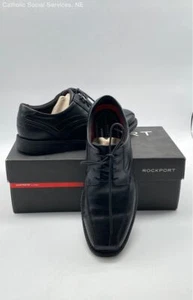 Rockport Black Men's SL2 Bike Toe Ox Leather Dress Shoes - Size 8M - Picture 1 of 8