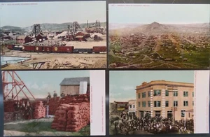 Goldfield Nevada Mines Mohawk Red Top Nixon Block General View Set Of Four - Picture 1 of 6